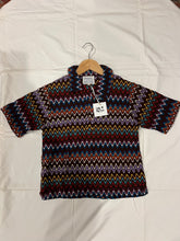Load image into Gallery viewer, 70s Groovy Knit Multi Zig Zag Top