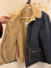 Load image into Gallery viewer, Vintage 1986 Denim Sherpa Lined Carhartt Work Jacket/Coat