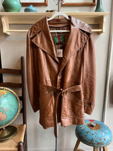 Load image into Gallery viewer, Vintage 70s Belted Raffaelo Leather Jacket - Camel/Brown