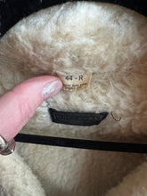 Load image into Gallery viewer, 70s Sears Roebucks Vintage Denim Sherpa Lined Coat — 44R