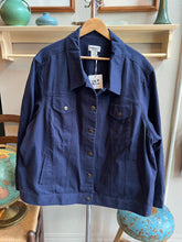 Load image into Gallery viewer, Navy Blue Oversized Denim Jacket