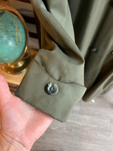 Load image into Gallery viewer, Vintage Dusty Green Hooded Coat