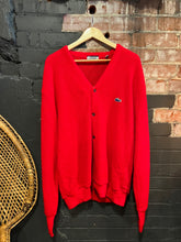 Load image into Gallery viewer, 1970's Izod/Lacoste Red Cardigan