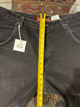 Load image into Gallery viewer, 90s/Y2K Red Crown Black Denim JNCO Jeans