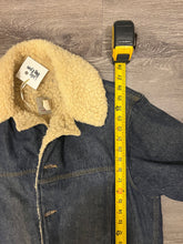Load image into Gallery viewer, Vintage 1986 Denim Sherpa Lined Carhartt Work Jacket/Coat