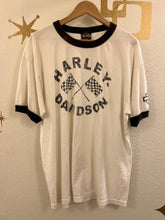Load image into Gallery viewer, White Ringer Harley Davidson Tee, West Baden, IN