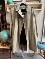 Vintage Beige Trench Raincoat