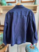 Load image into Gallery viewer, Navy Blue Oversized Denim Jacket