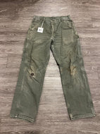 Green Flannel Lined Carhartt Dungarees