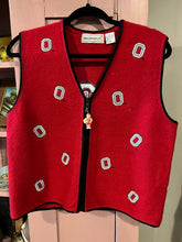 Load image into Gallery viewer, Vintage OSU Embroidered Wool Vest - Ohio State Buckeyes, Sz. M