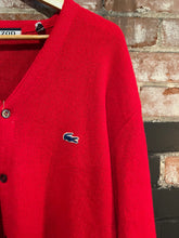 Load image into Gallery viewer, 1970's Izod/Lacoste Red Cardigan