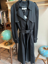 Load image into Gallery viewer, Vintage Black Towne by London Fog Trench Coat