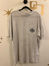 Load image into Gallery viewer, Grey Harley Davidson Pocket Tee