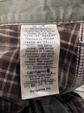 Load image into Gallery viewer, Green Flannel Lined Carhartt Dungarees
