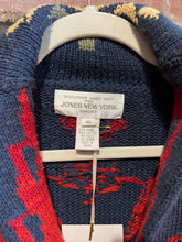 Load image into Gallery viewer, Vintage 1990s 90s Jones New York Sport Geometric Tribal Cardigan Sweater