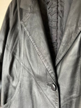 Load image into Gallery viewer, Plus Size Leather Trench Coat