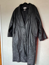 Load image into Gallery viewer, Plus Size Leather Trench Coat