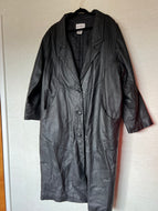Plus Size Leather Trench Coat