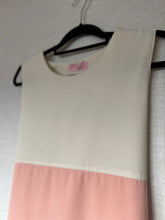 Load image into Gallery viewer, Vintage White/Pink Belted Dress