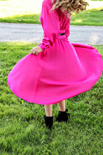 Load image into Gallery viewer, Vintage Fuschia A-Line Dress